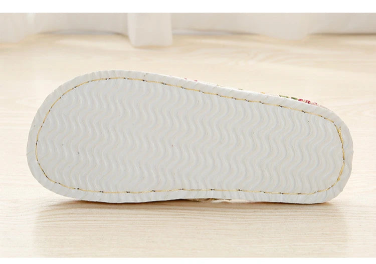 Women Home Slippers Indoor Floor Soft Couple Linen Slipper Spring Autumn Lightweight Unisex Bedroom Shoes Ladies Flax Flip Flops