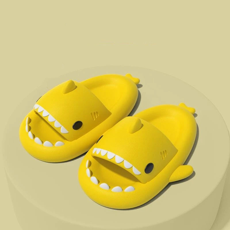 Summer Funny Shark Slippers Women Indoor Bathroom Non-slip Shark Slide Men Outdoor EVA Flip Flops Children Cartoon Funny Sandals